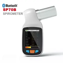 Espirómetro Digital SP70B con Bluetooth, pantalla en tiempo Real, espirógrafo, función de respiración pulmonar, diagnóstico, espirómetro o boquilla