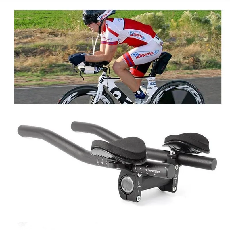 WEST BIKING Aluminium-Legierung TT Lenker Aero Bike Extender Armstützen Verstellbare Lenkerverlängerung mit Schwamm-Ellbogenschonern für Radfahren – Detail 1