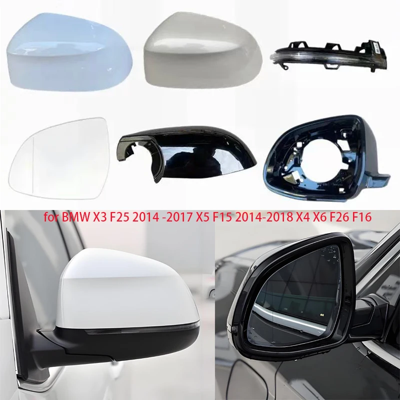 

Car Rear Heated Blind spot Mirror Glass Cover Frame Bottom for BMW X3 F25 2014 -2017 X5 F15 2014-2018 X4 X6 F26 F16