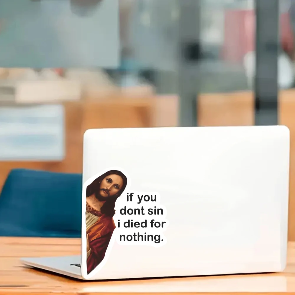 11.5x15 سنتيمتر ، يسوع روح الدعابة إذا لم تترك علامة أنني مات من أجل لا شيء ملصقات نافذة مصد السيارة لشاحنة فان ، شارات سيارة مقاومة للماء