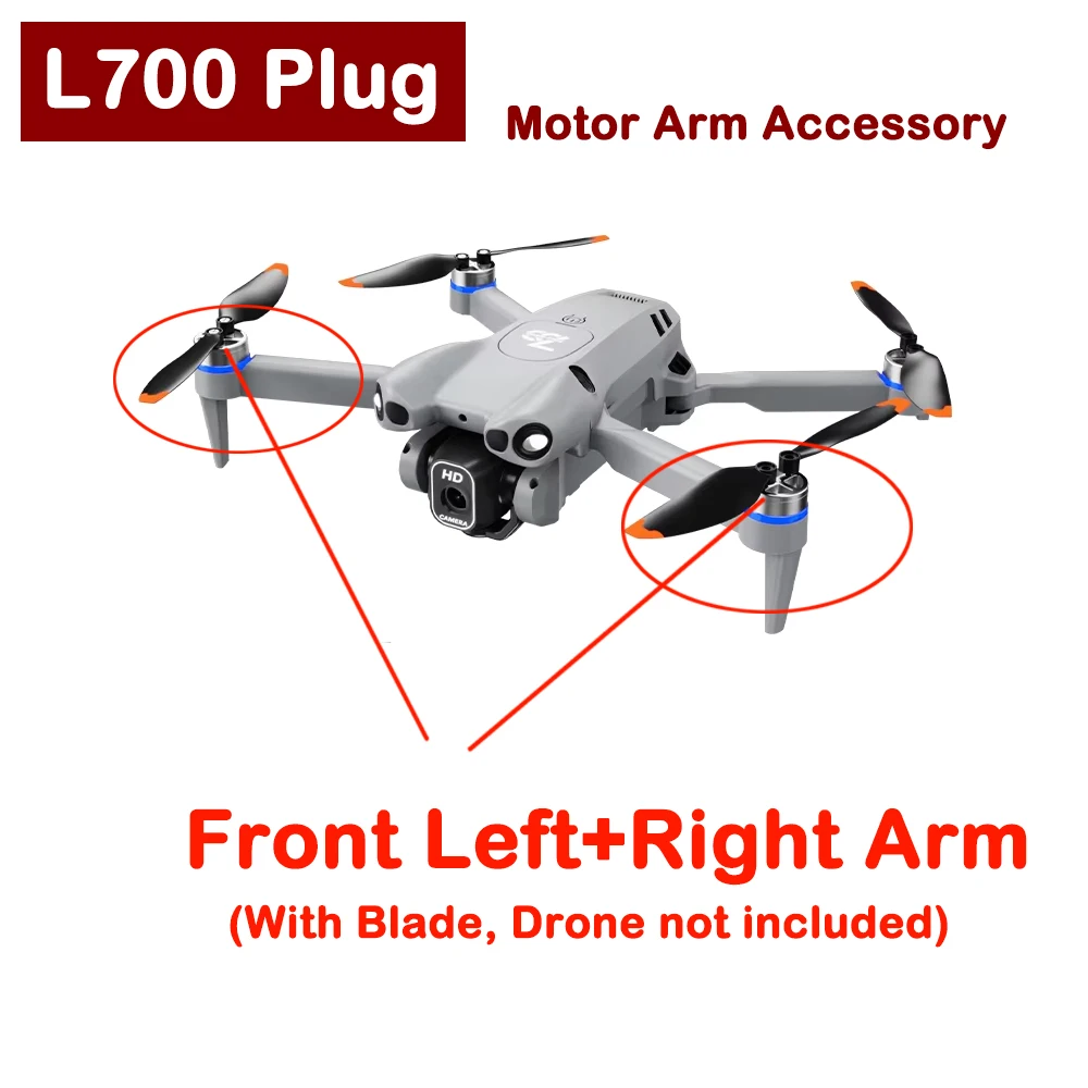 L700 Plug Screen Remote Control RC Drone Original Motor Arm Spare Part L700 Plug Front / Rear Arm with Brushless Engine Accessor