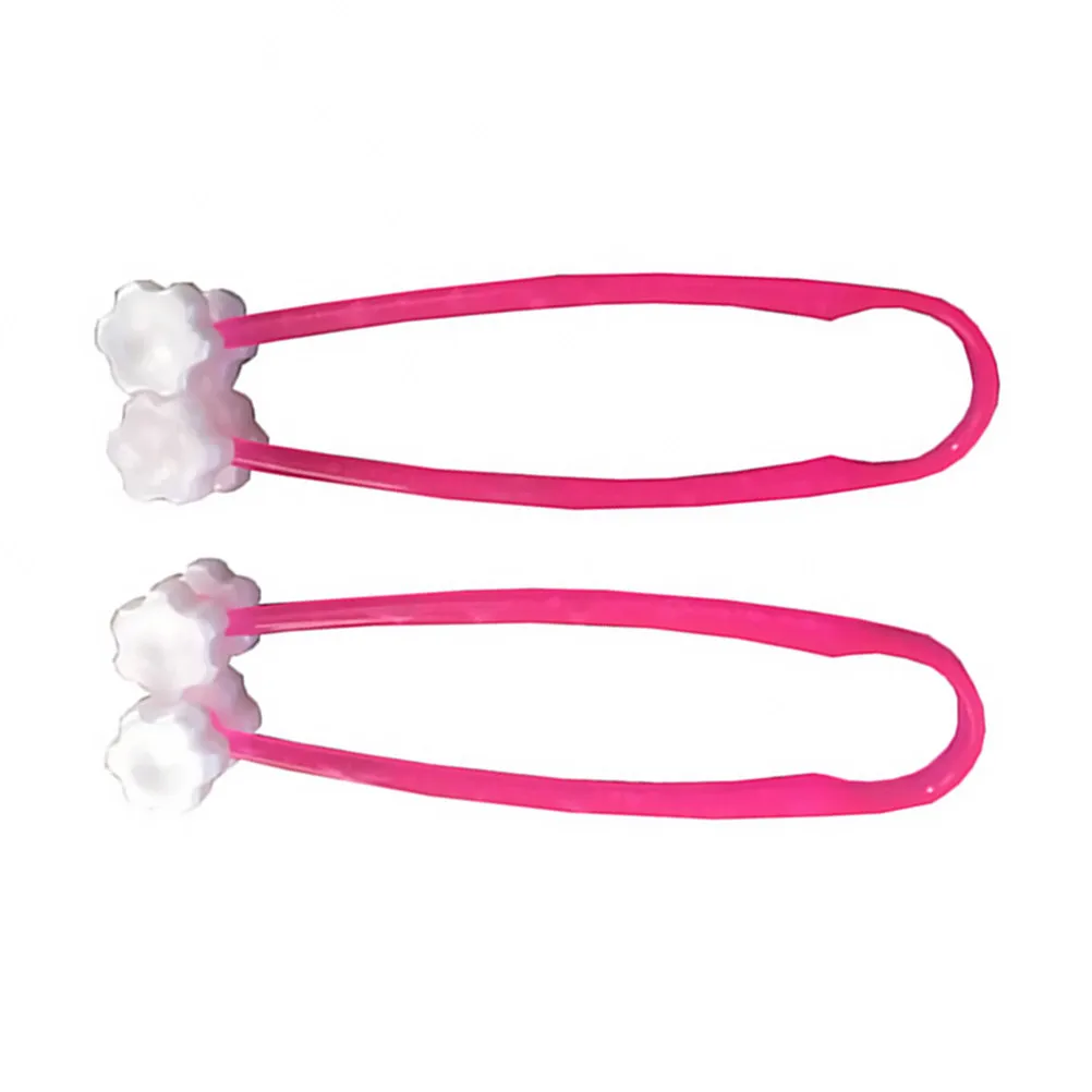 2Pcs Cat Massager Silicone Roller Brush Rose Red for Face Neck Legs Massage Multifunctional Manual Massager Grooming Tool