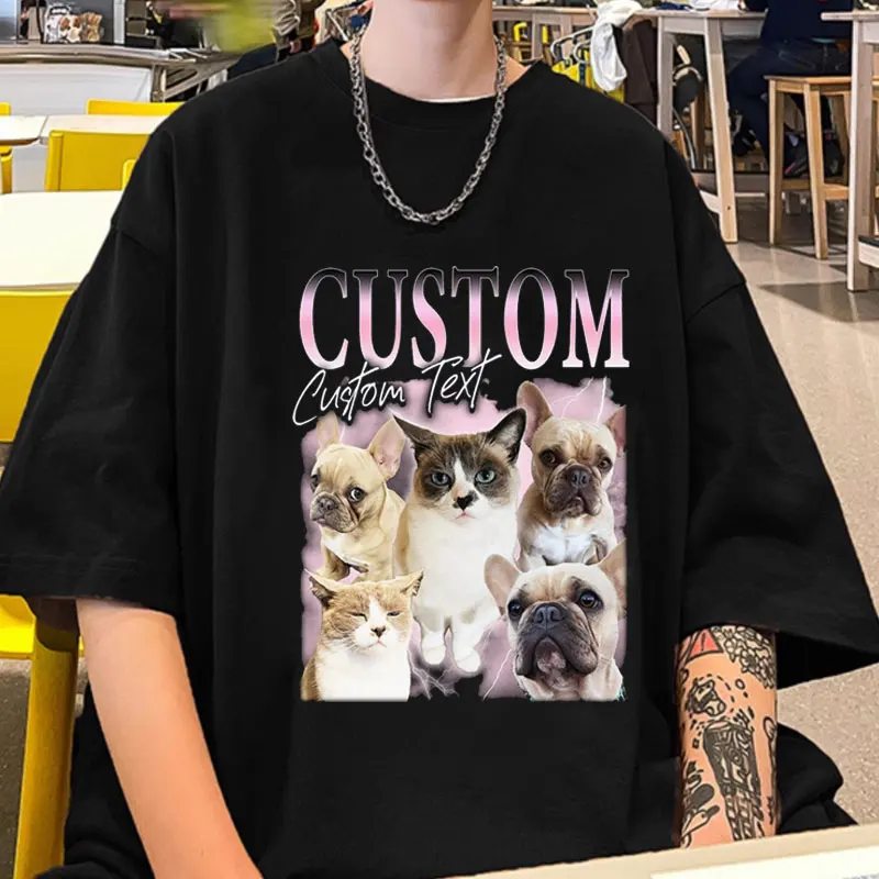 

Personalised Custom Bootleg T Shirt Homage Vintage 90s Funny T-shirt Summer Fashion Oversized Short Sleeves T Shirts Men Women