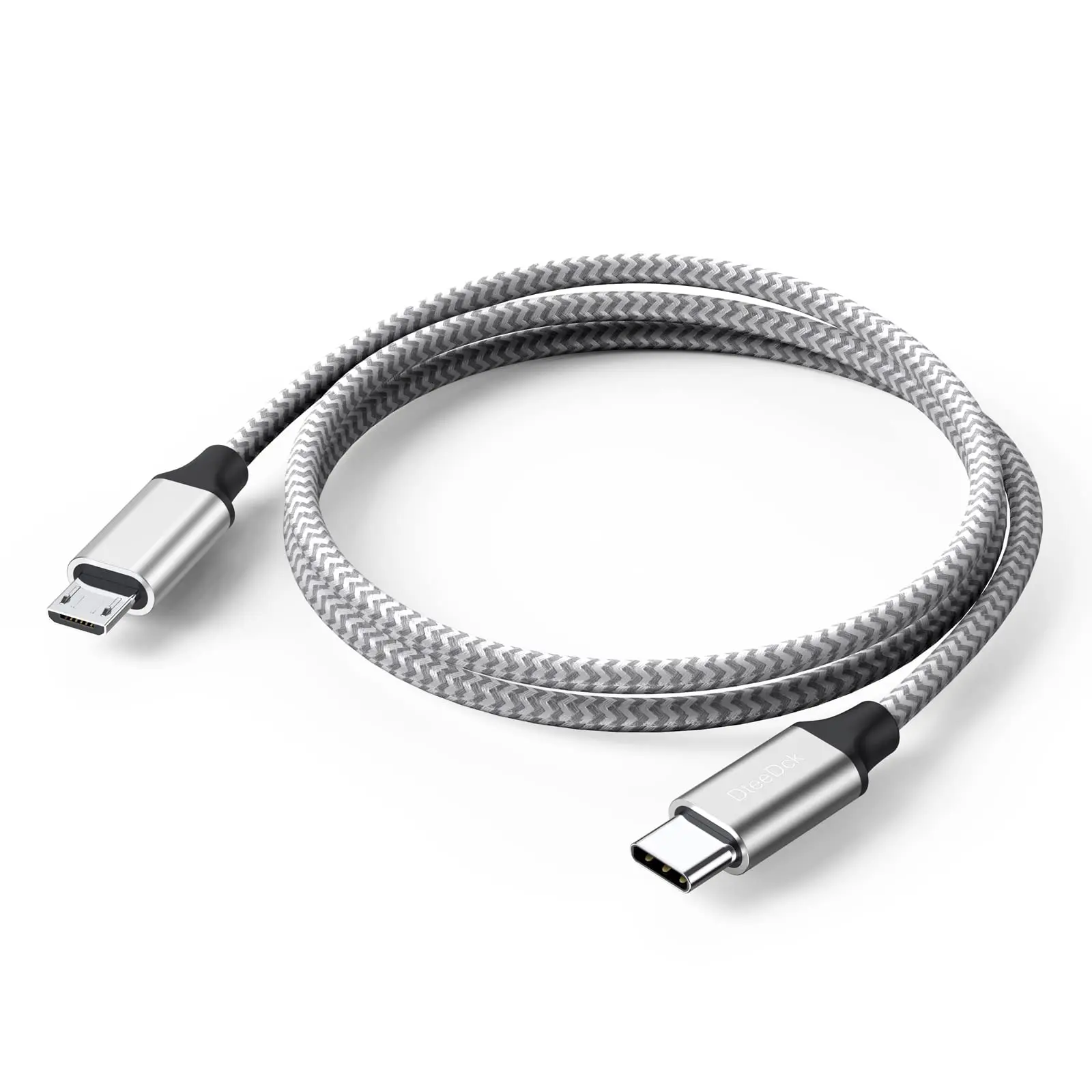 DteeDck USB C to Micro USB Cable Micro Type C Charging Cable USB-C USBC to Micro USB Data Transmission Cord for Laptop Phone