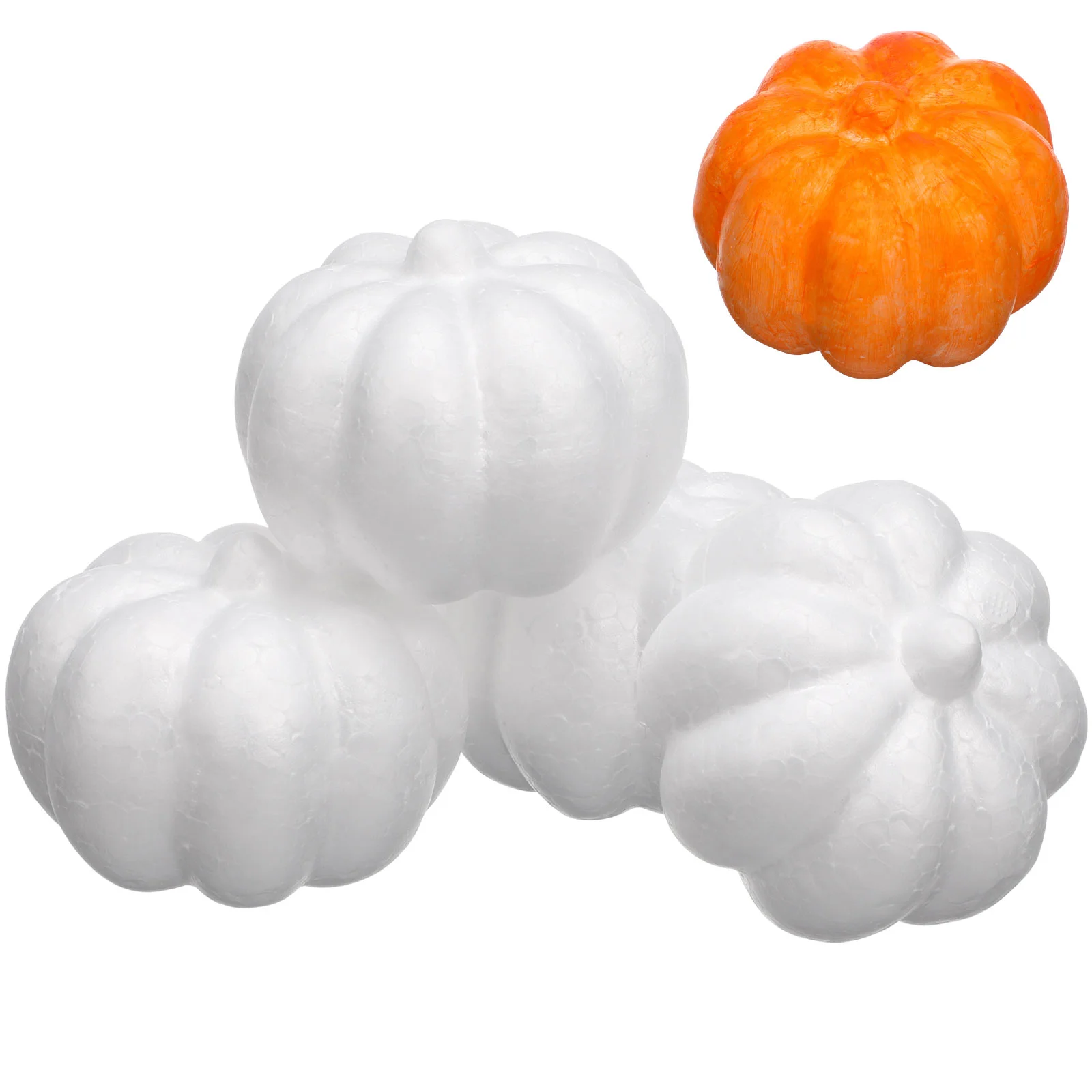 

20 Pcs Outdoor Decorations Foam Pumpkin Decorative Props White Embryo Party Ornament Simulation Halloween Craft Materials Baby