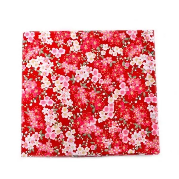Printed Flower Japanese Fabric By Meter for Tablecloth Clothes Sewing Plain Cat Pattern Pure Cotton Bronzing Textile Comfortable