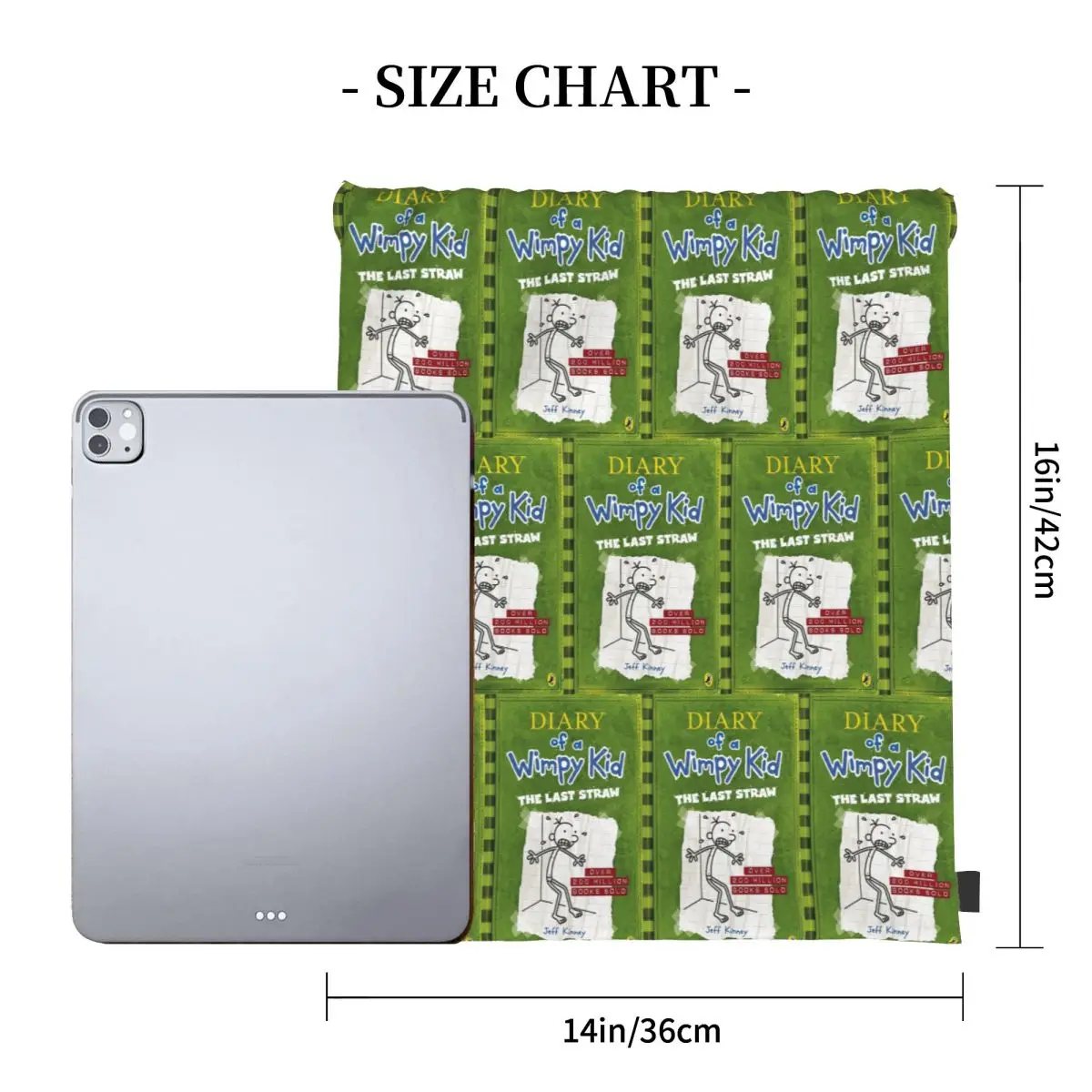 Diary Of A Wimpy Kid The Last Straw カバーバックパック多機能巾着バッグ収納バッグブックバッグ旅行学生用