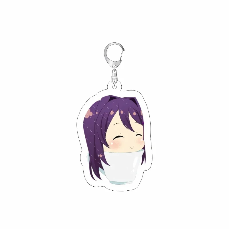 Anime Doki Doki Literature Club Acrylic Cute Q-version Sayori  Natsuki Yuri Monika Backpack keychain gift