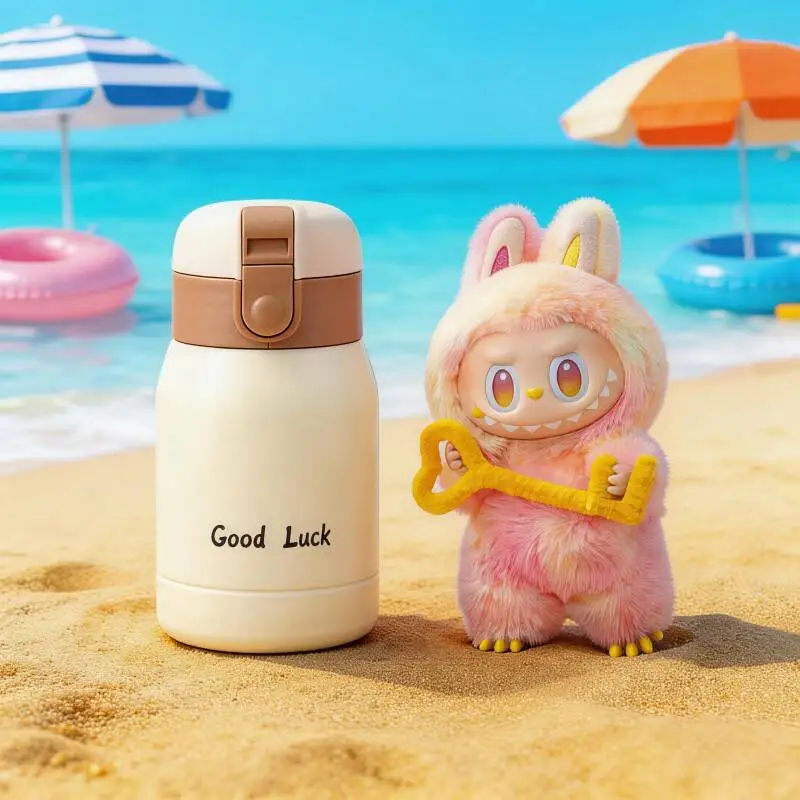 

POP MART THE MONSTERS Forward High Energy Series LABUBU Doll Character Thermos Flask LABUBU Image Vacuum Cup Cartoon
