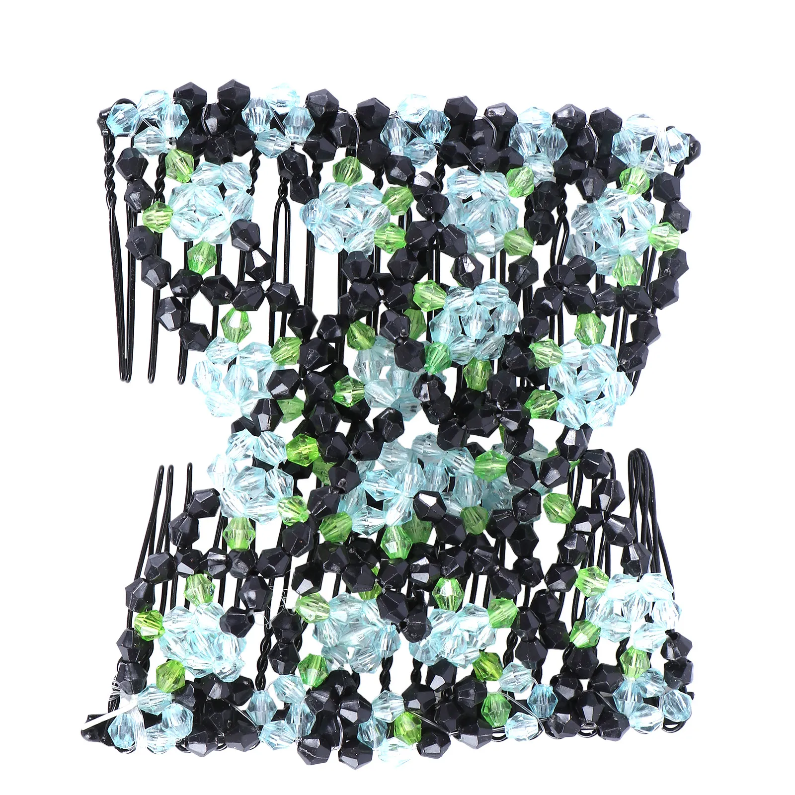 Rose Floral Hair Comb Double Row Inserted Design Lightweight Strong Hold Hair Styling Accessory for Women Girls Fast Easy Use