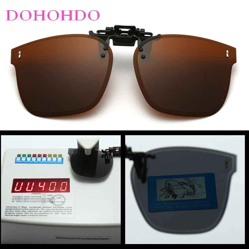 عدسات فوتوكروميك مستقطبة عتيقة عدسات رؤية ليلية بمشبك على النظارات الشمسية للنساء والرجال نظارات رياضية مضادة للوهج للقيادة UV400 #4