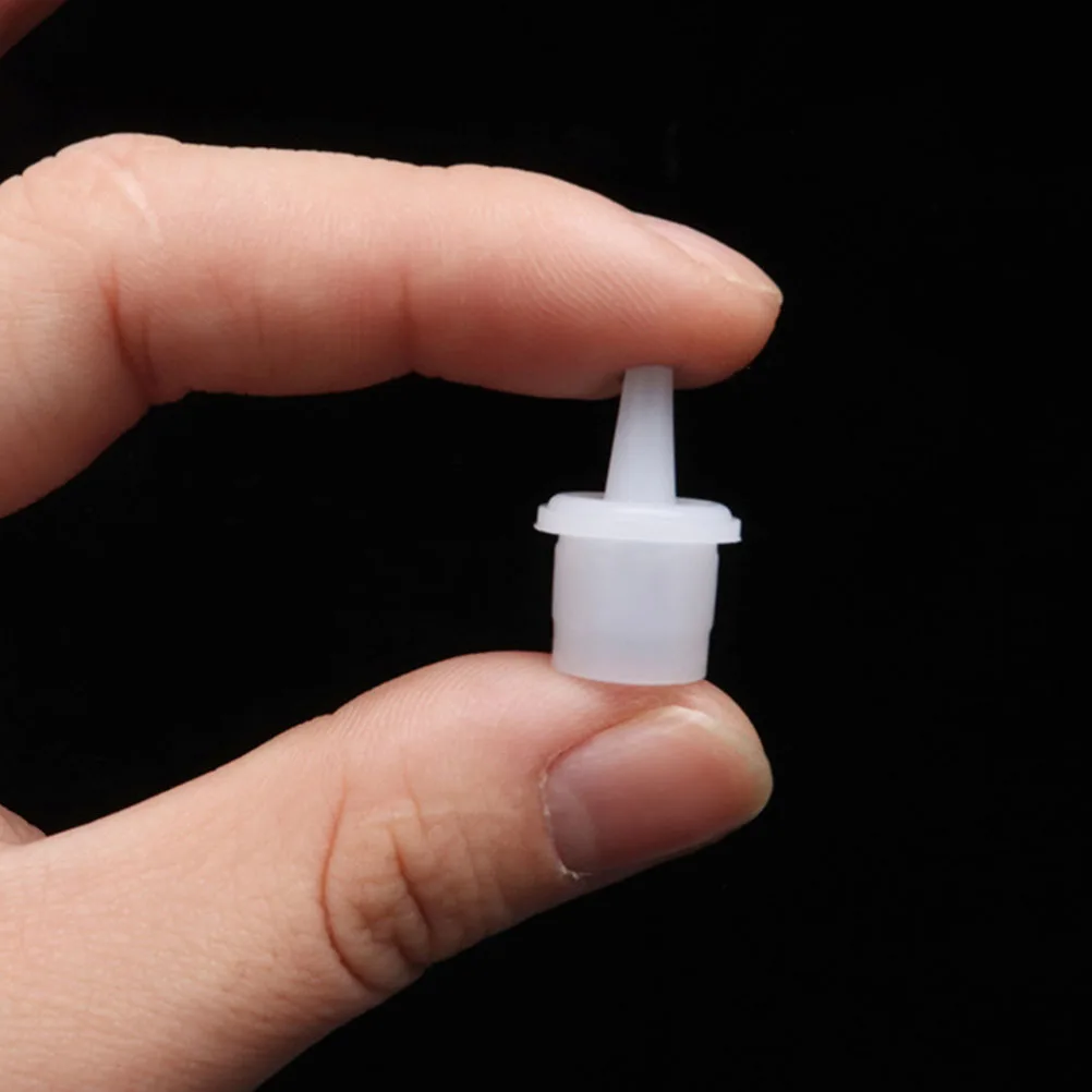 

100 Pcs Eyelash Glue Bottle Stopper Applicator Nozzle Replacement Plastic Extension Tips Tops Glue Dispenser Supplies