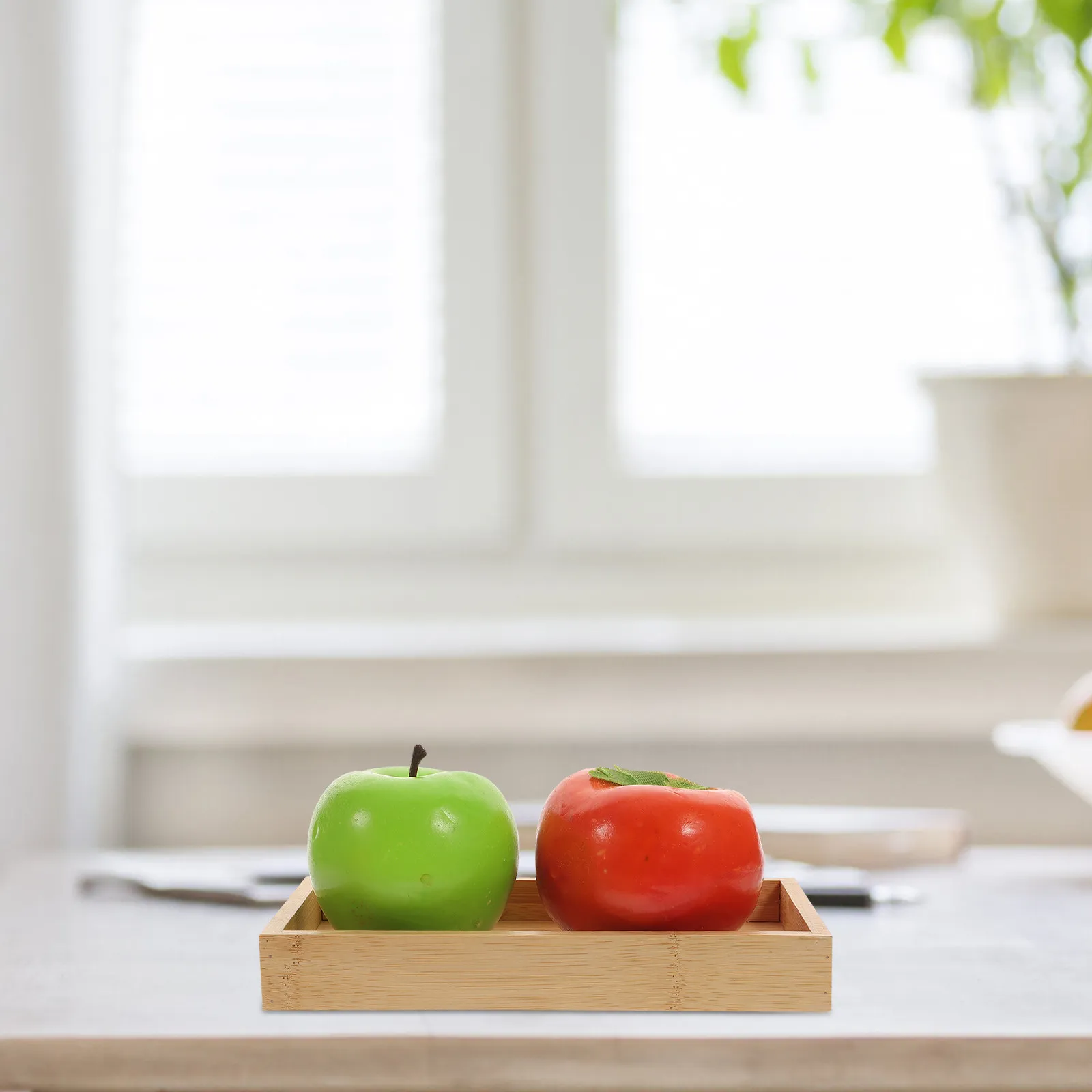 

Набор из 2 бамбуковых прямоугольных подносов для закусок и чая, многофункциональный, для дома, для фруктов, хлеба и десертов