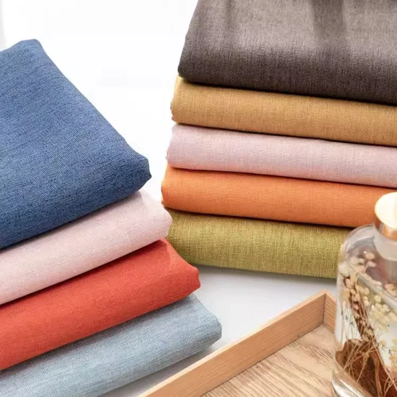 Cotton Linen Cloth Clothing Fabric for Sofa Cover Pillow Tablecloth Bench Thick Solid Velvet Bay Pad Clothing DIY Sewing Fabric