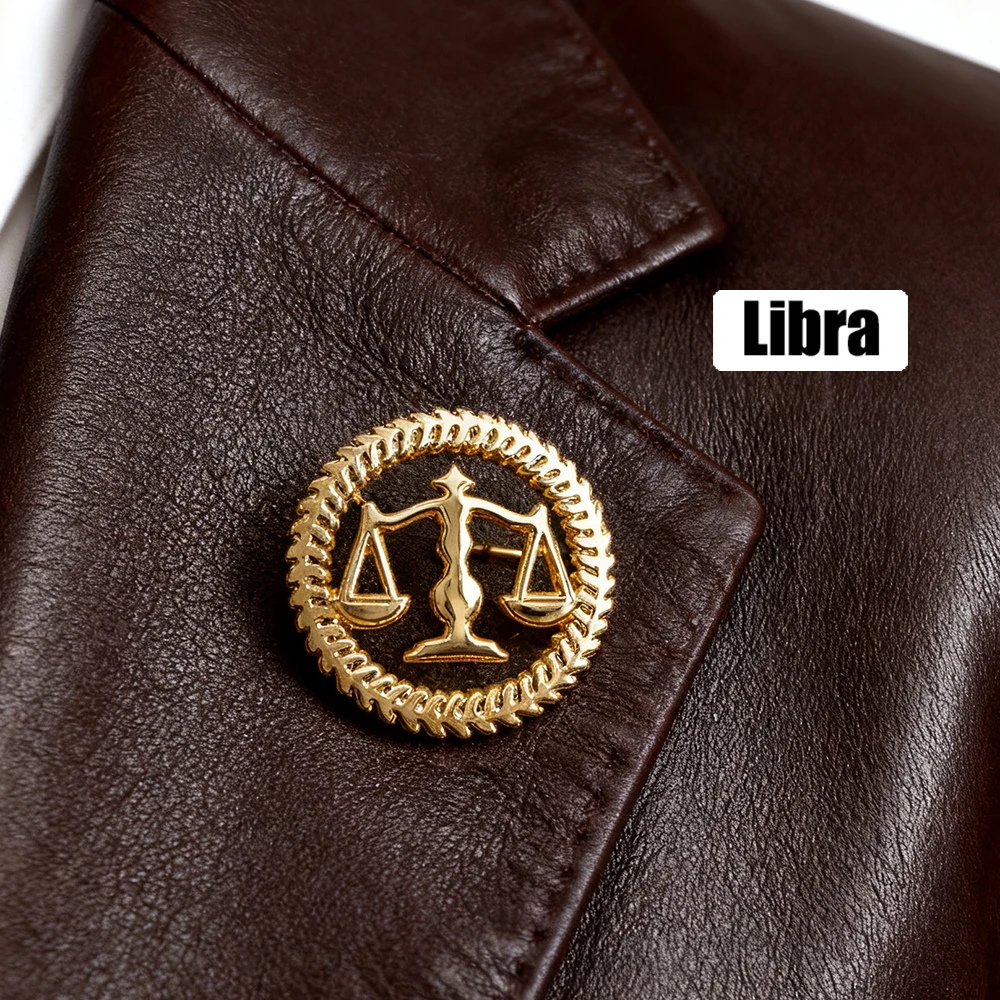 Libra Lawyer Pin Fairness and Justice Brooch for Women Men Backpack Lapel Badge Accessories Jewelry Gifts