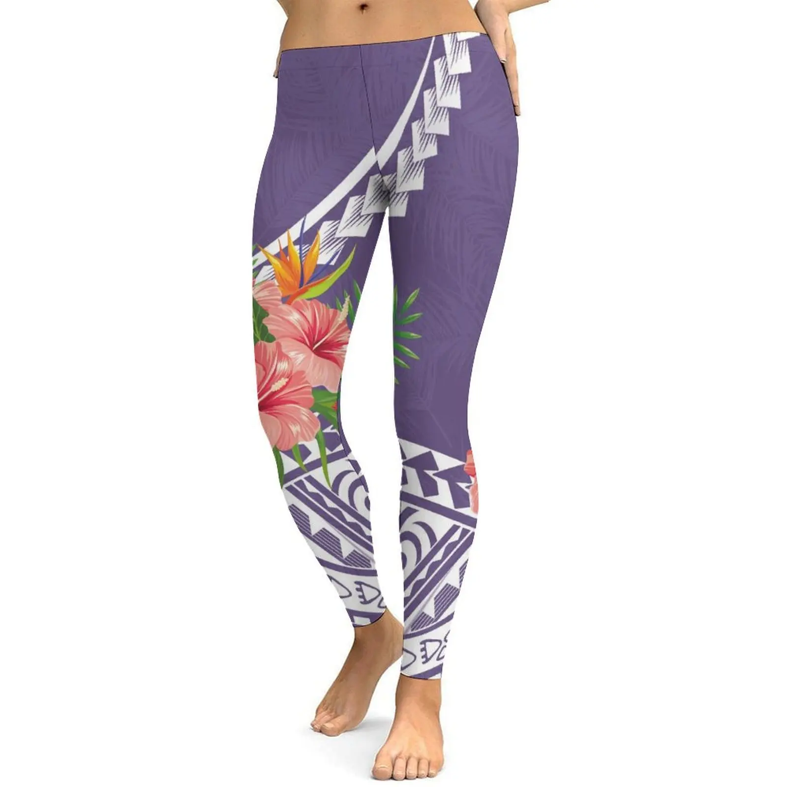 2024 Vintage Art Pants Polynesian Summer Thrill Yoga Pants Hip Lift Cycling Yoga Pants Custom Exercise Yoga Pants