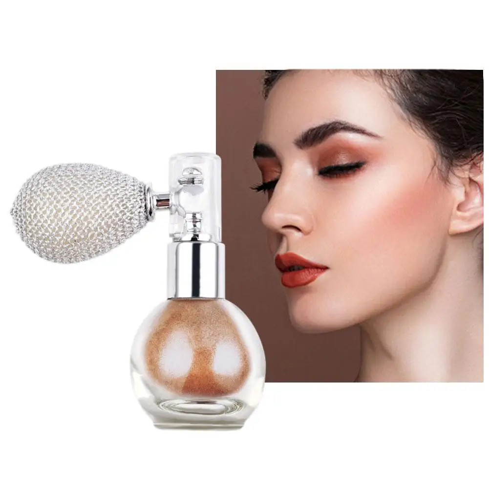 Spray de maquillage à paillettes brillantes pour le corps, surligneur, diamant, haute brillance, éclaircissant, miroitant, nickel é, poudre, cosmétiques, W5F0