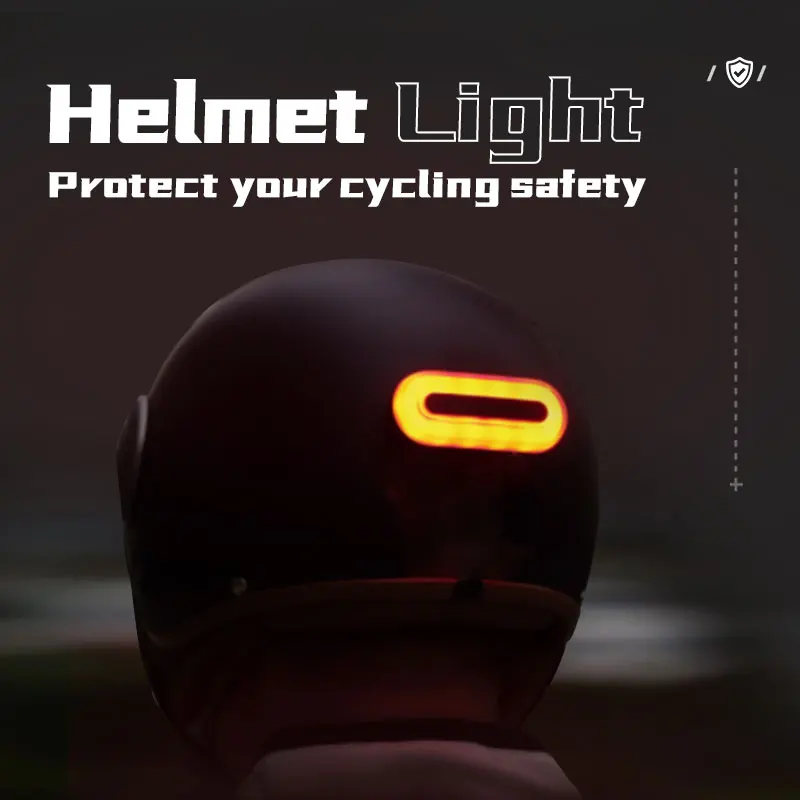 Casco da bicicletta impermeabile IPX4 Luce a LED ricaricabile Fanale posteriore di sicurezza a LED Accessori per motocicli per bici Luce per casco da moto