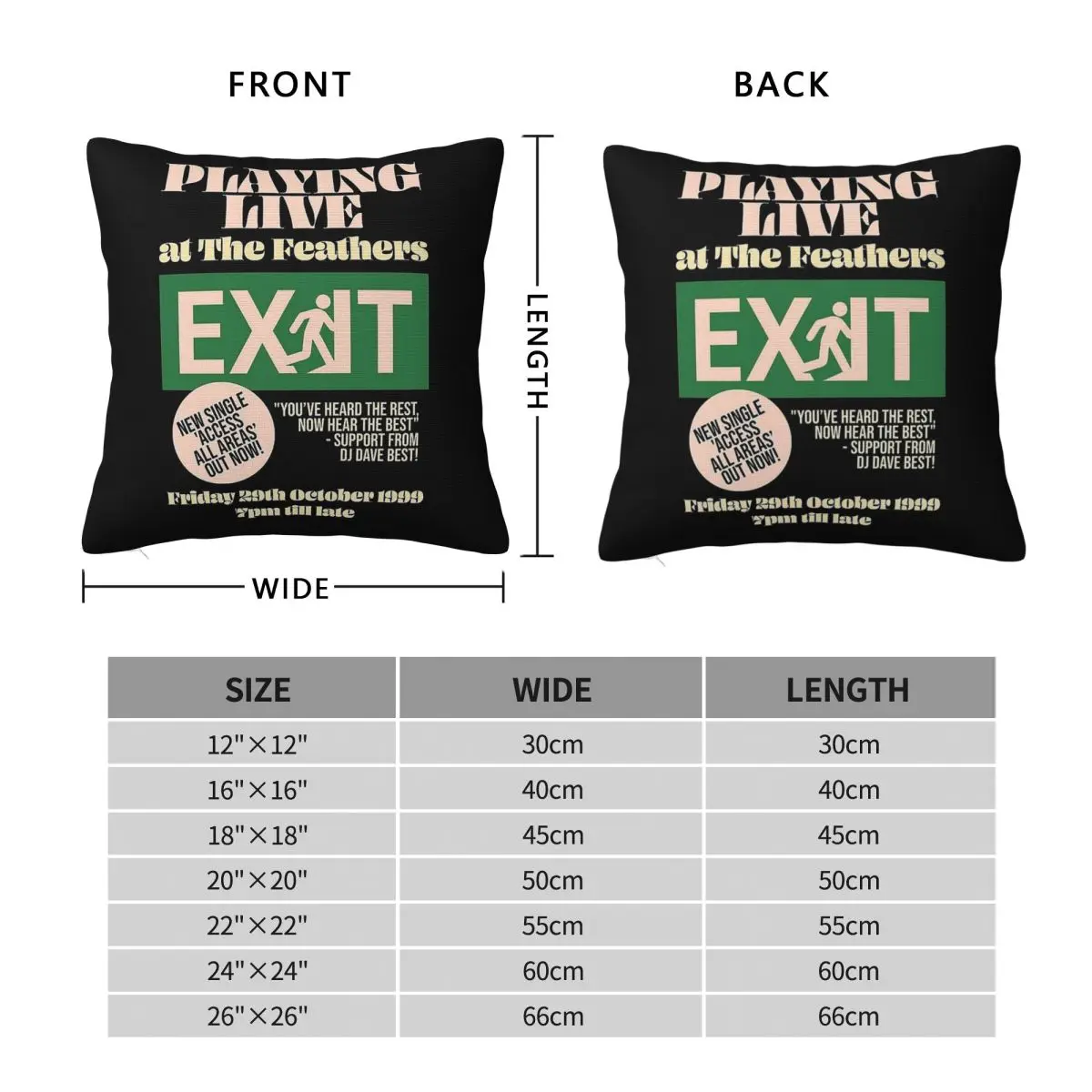 Royal Family Exit Access Gig Square Pillowcase Polyester Linen Velvet Creative Zip Decor Pillow Case Bed Cushion Case