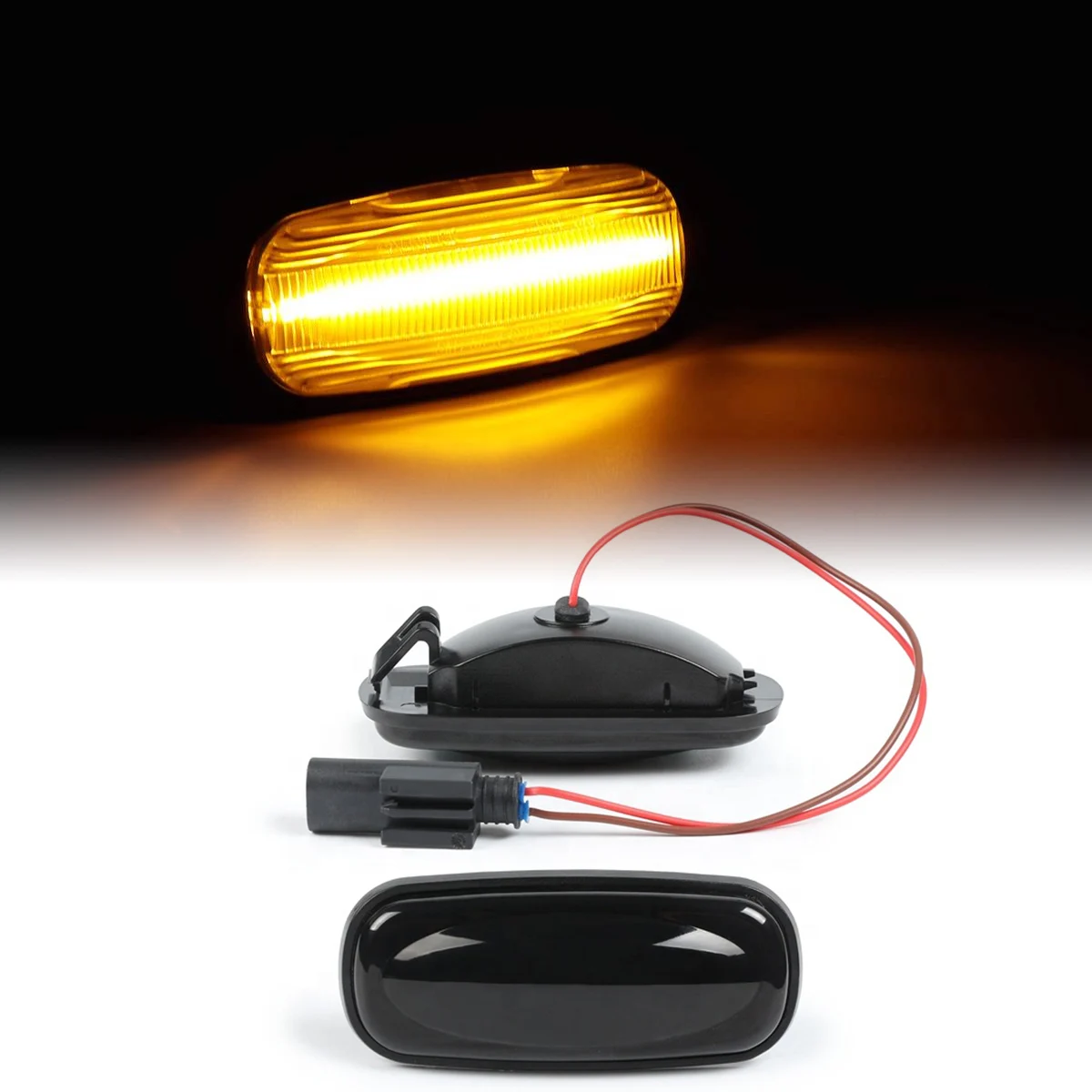 Amber LED Side Marker Light Turn Signal Blinker for Land Rover Freelander 1 2002-2005 Discovery 2 1999-2004 XGB100310 XGB000030