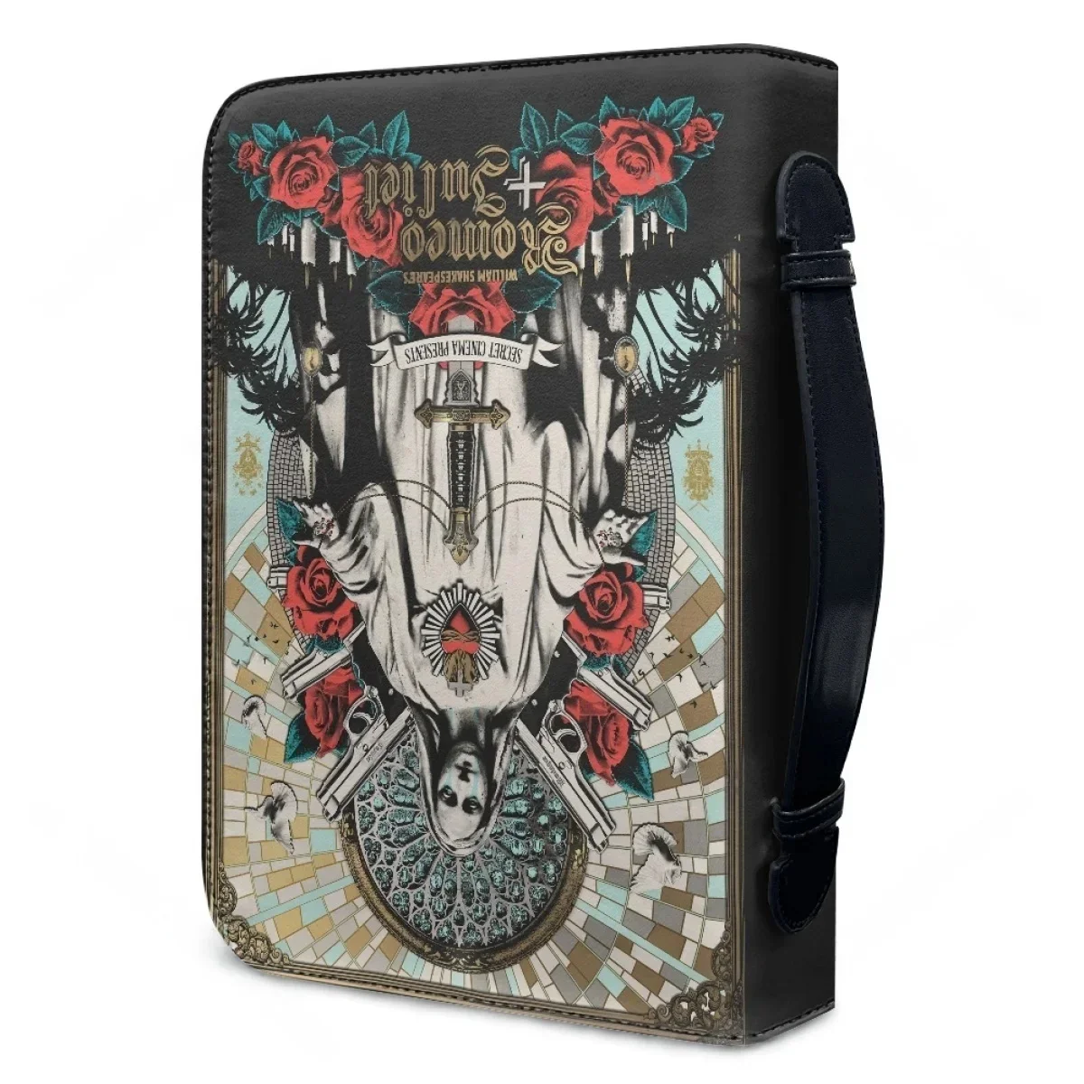 

Женские сумки-чехлы для Библии на молнии с ручкой, кожаные чехлы для хранения Библии с принтом «Божья любовь», индивидуальные сумки для книг для изучения Священного Писания, коробки для хранения священных книг