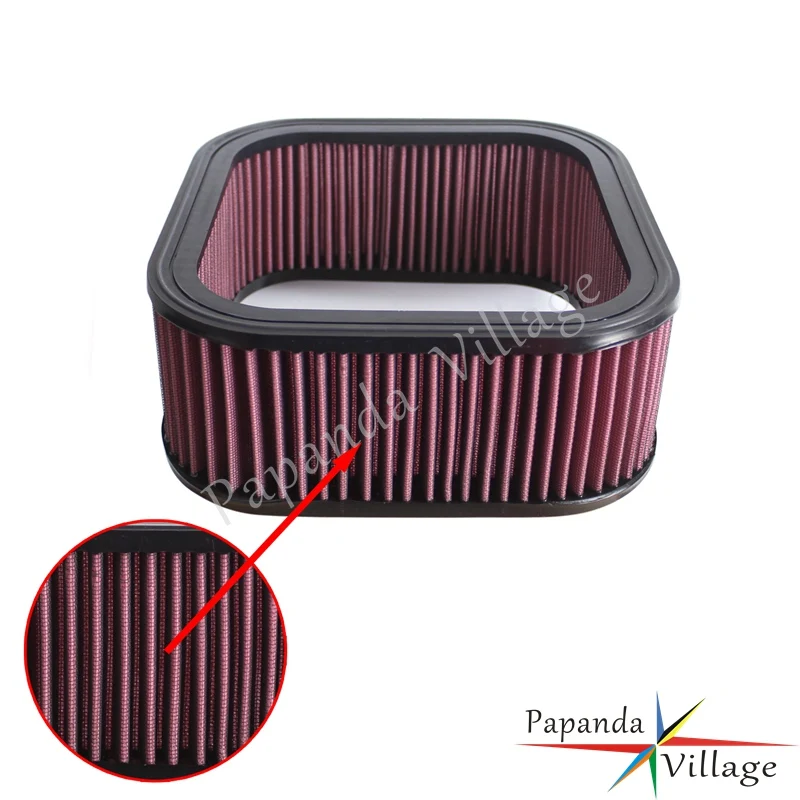 For Harley Night Rod 06-11 Street Rod 06-07 V-Rod 2002-13 Universal Motorcycle Red Rectangular Air Cleaner Motorbike Air Filter