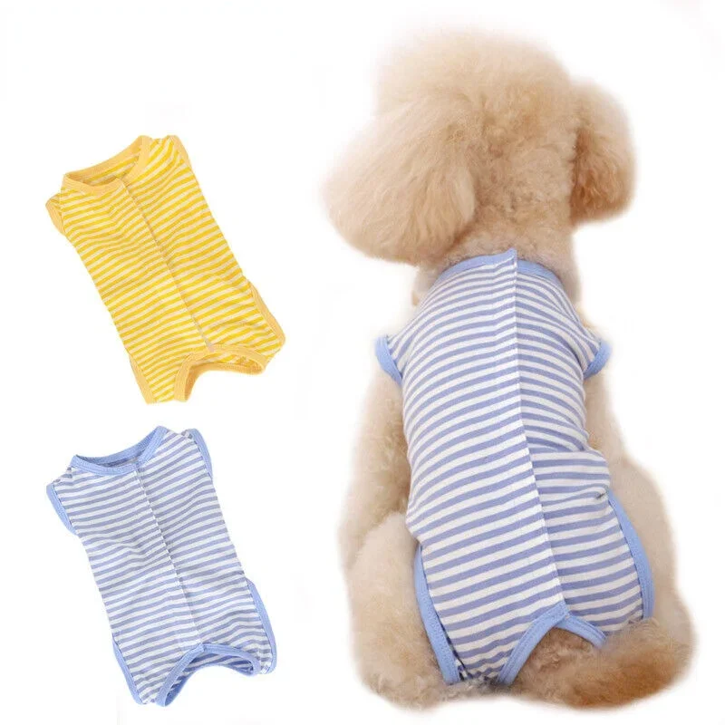 

Pet Dog Clothes Summer Stripe Belly Protector Small Dog Clothes