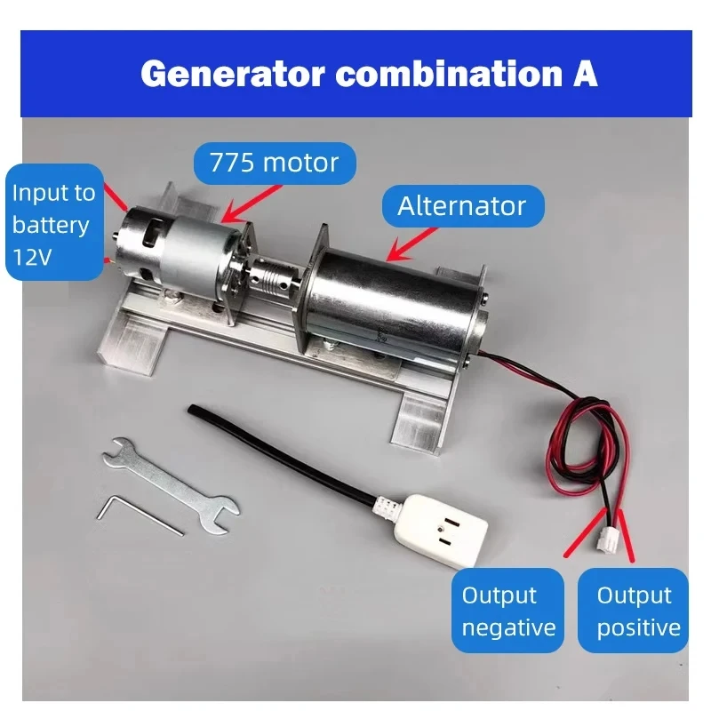 220V DC Permanent Magnet Brushless Motor Double Bearing Silent Inner Motor High Voltage Motor 775 Motor Brushless Set