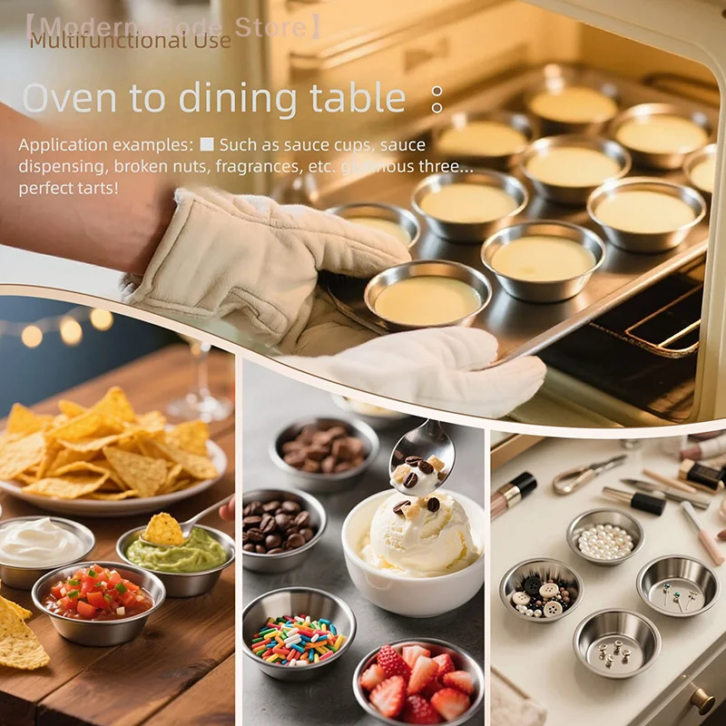 【M】10 قطعة قالب الكعكة سبائك الألومنيوم البيض لاذع كوب كب كيك المطبخ الخبز قالب صغير مستدير فرن الخبز عموم المعجنات قالب الحلوى #3