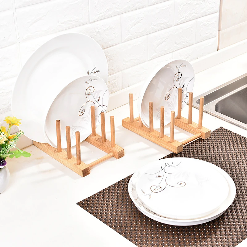 رف أطباق خشبية، حامل أطباق المطبخ، رف تجفيف الأطباق، ألواح التقطيع، رف منظم، حامل عرض متعدد الوظائف #5