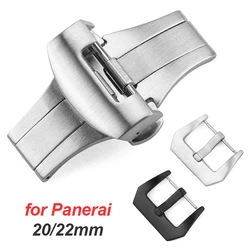 20mm 22mm Watch Buckle for Panerai PAM Metal Matte Pin Clasp Solid Stainless Steel Butterfly Safety Buckle Pin Buckles Accessory