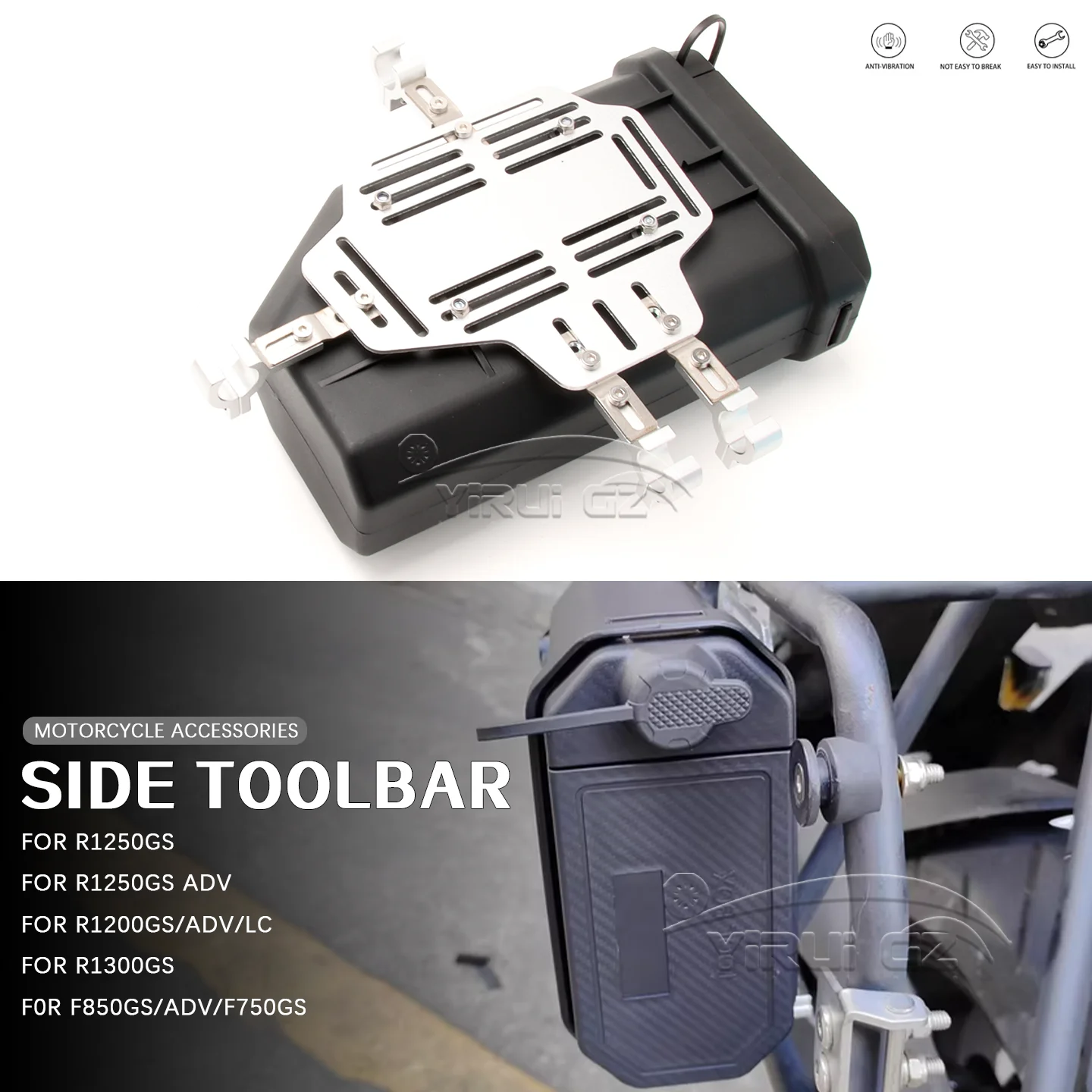 

Ящик для инструментов для мотоцикла, водонепроницаемый боковой декоративный ящик для R1250GS R1250GS ADV R1200GS/ADV/LC R1300GS F850GS/ADV F750GS F900XR
