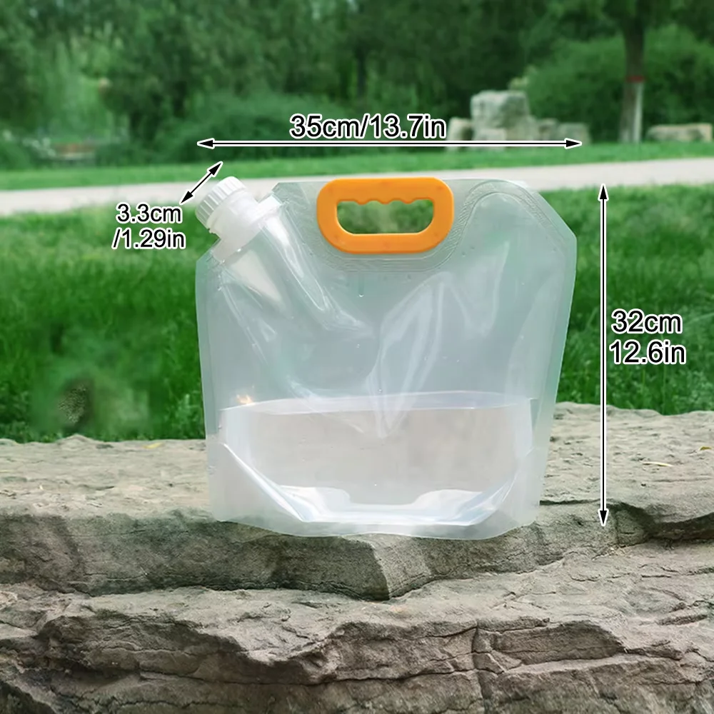 5L Water Bag Folding Portable Sports Storage Container Jug Bottle for Outdoor Travel Camping with Handle Folding Water Bag