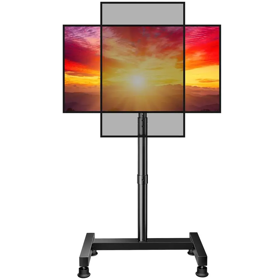

Floor TV Stand with Mount for 2650 inch TVs up to 55 lbs, TV Floor Stand with Rotation, Tilt, Level, Height Adjustable TV Stand