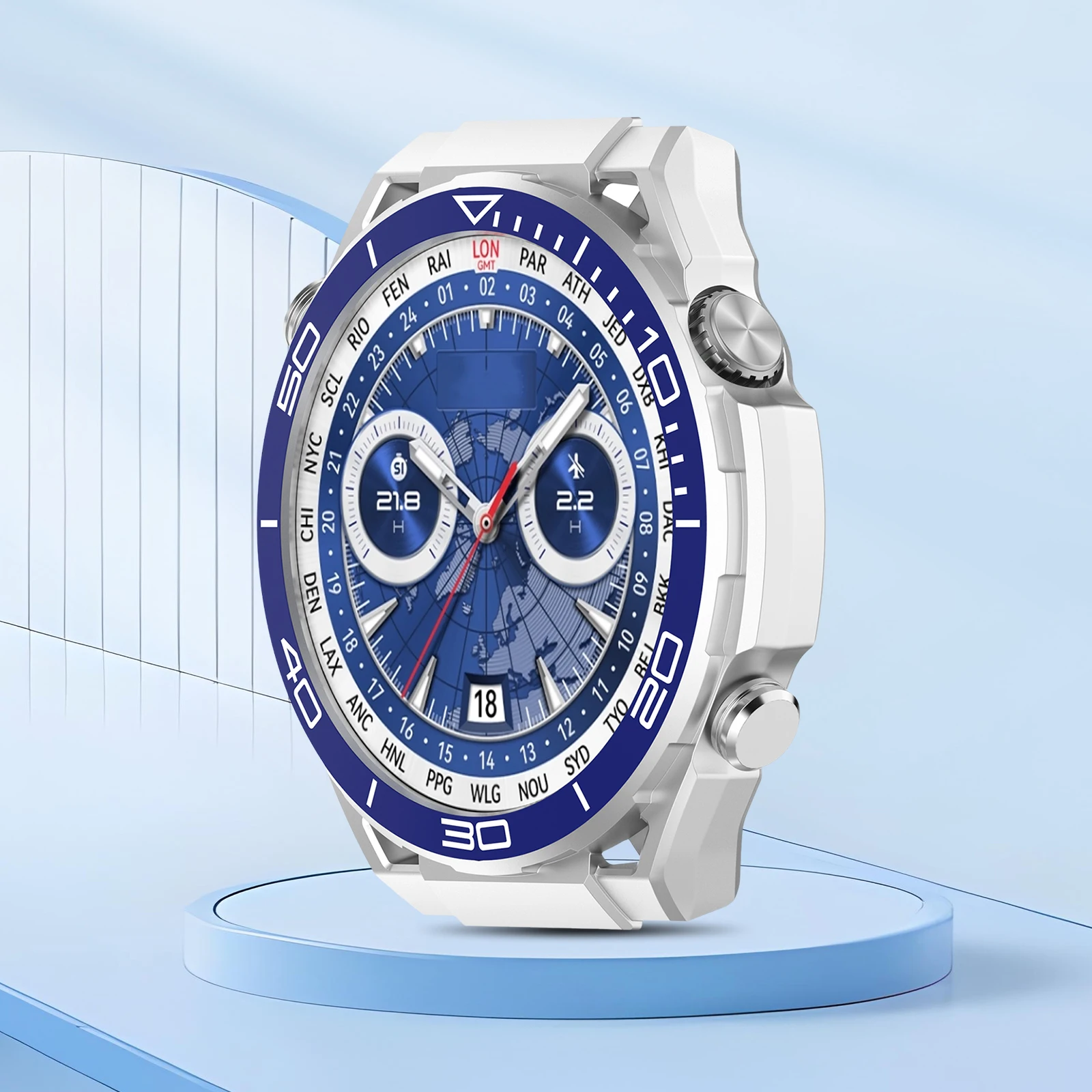 

Protective Case Hollow Watch Frame Bumper for Huawei Watch GT6 Pro 46mm (Blue)