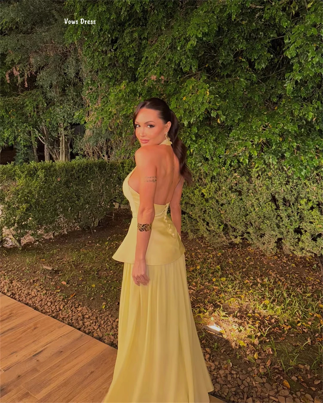 Vows vestidos femininos elegantes feitos sob medida para vestido de festa de casamento gola redonda roupões de coquetel vestido de noite mulher comprimento traseiro