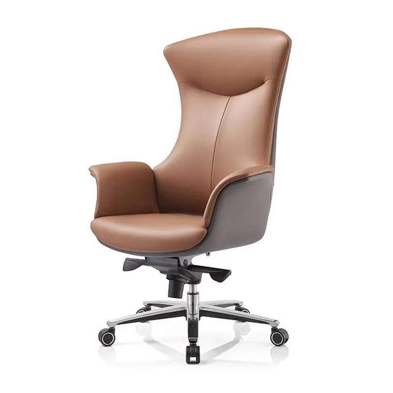 Light Luxury Executive Office Chair Leather High End Boss Ergonomic Swivel Manager Chair High Back  CEO Arm Chair