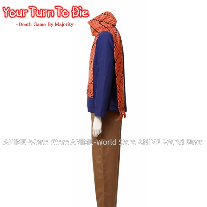 Game Your Turn To Die Shin Tsukimi Halloween Cosplay Costume Wig Include Scarf Hat Full Set