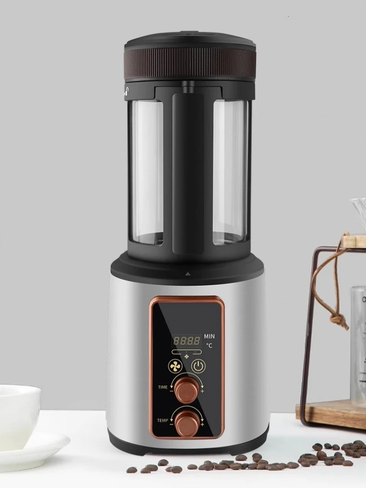 Small Full-Automatic Coffee Bean Roaster Hot Air Coffee Roaster Household Coffee Bean Electromechanical Household Double Knob