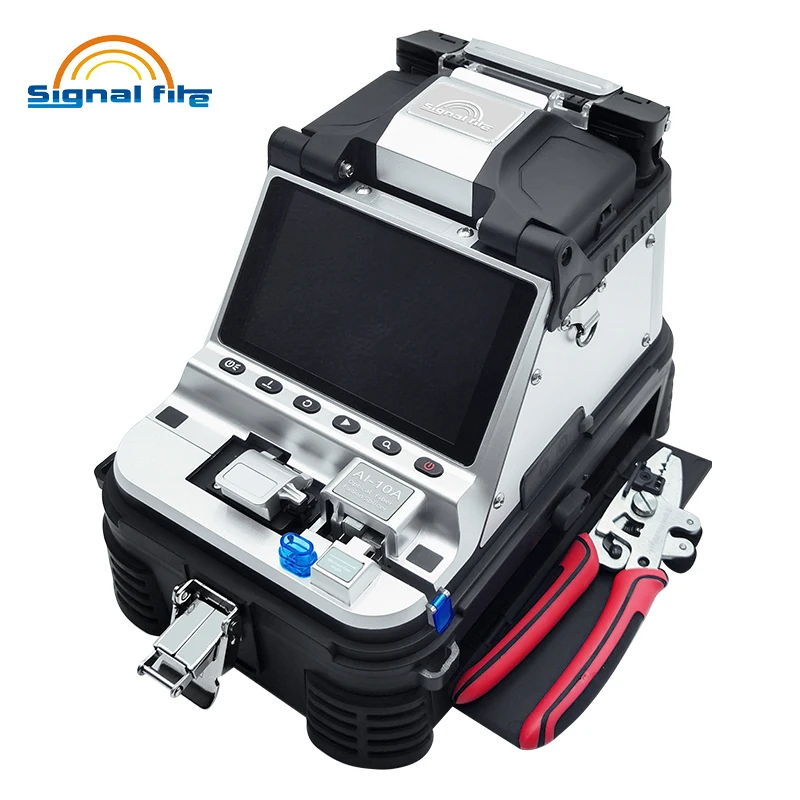 

Signalfire AI-10 6 Motors Core Alignment Automatic Fiber Optic Splicer with Electric Cleaver Optical Fusion Machine