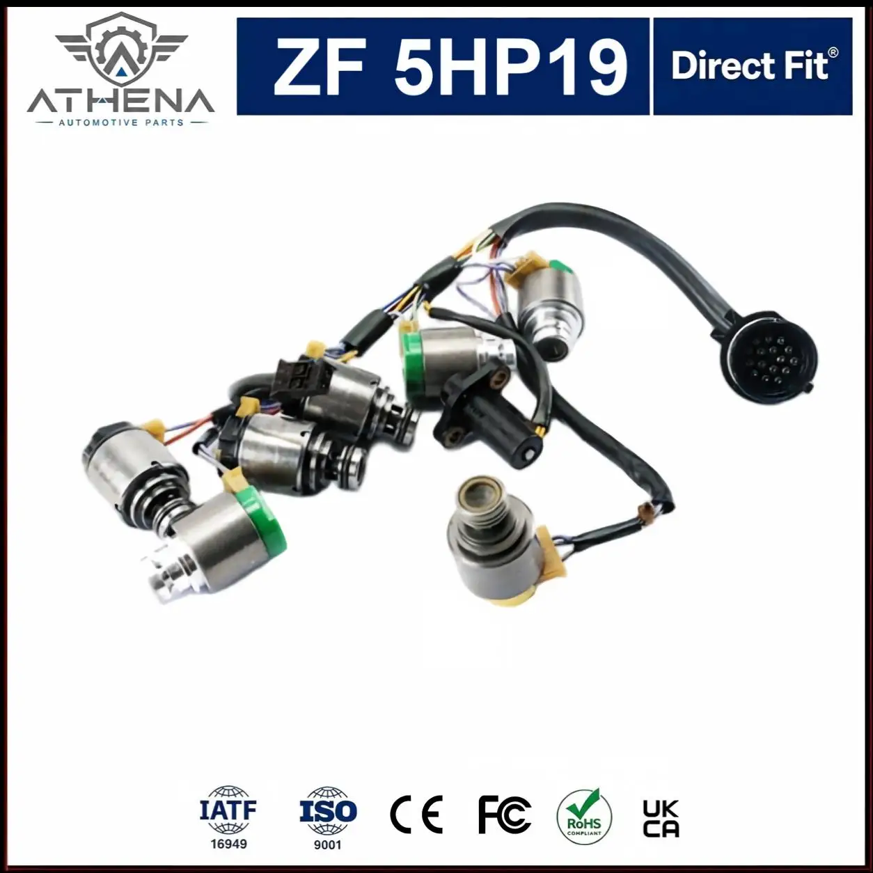 01V927333C 0501314432 Transmission Solenoid Kit With Internal Wiring Harness Fit ZF5HP19 01V For Audi S4 S6 RS6 A8 BMW 5 Series