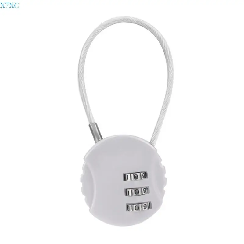 X7XC Combination Travel Cable Lock for Bicycle Scooter Tear Resistant Helmet Lock