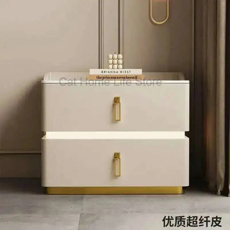 

Luxury Induction Lamp Nightstand Modern Minimalist Nordic Small Coffee Table Creative Mesa De Noche Bedroom Furniture KMNS