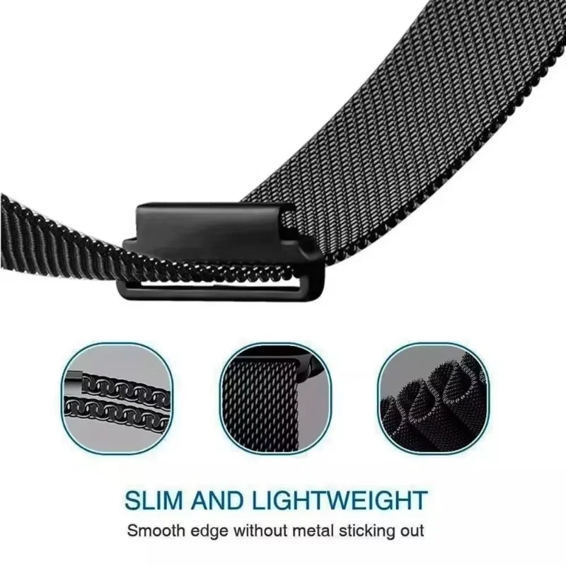22mm Milanese Strap for Xiaomi Redmi Watch 5 Active/Redmi Watch 5 Lite Bracelet Loop Band for Huawei Watch GT4/GT5-Pro Wristband