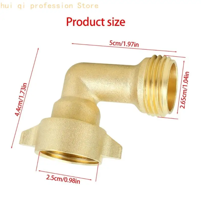 90-Grad-Wasserschlauch-Armaturen-Set, Messing-Wasseradapter mit Unterlegscheiben für Garten H8WE – Detail 6