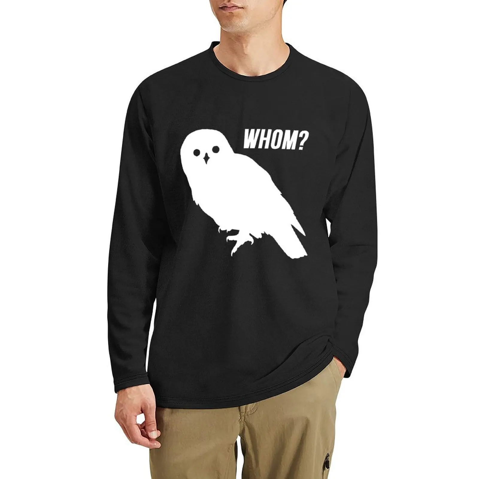 

Whom Grammar Police Long T-Shirt anime sweat shirt man clothes Men's cotton t-shirt