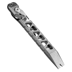 Titanium Pry Bar Pocket Tool Bottle Opener Keychain Outdoor Tool, Titanium Key Chain,Matte