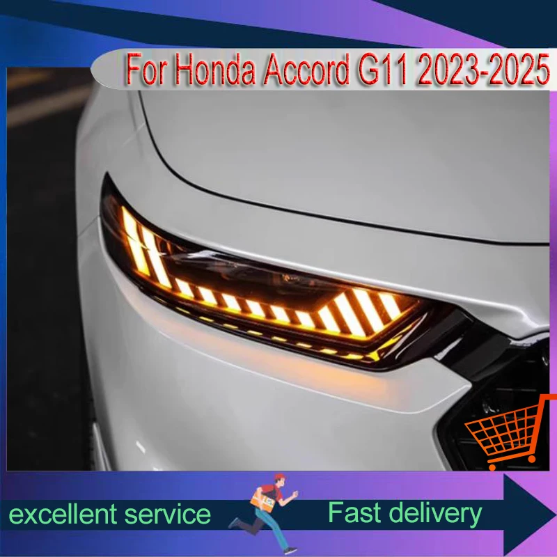 

Car Accessories For Honda Accord G11 2023-2025 Newest Front Light DRL Head Lamp LED Projector Lens Headlight Vehicles Automatic