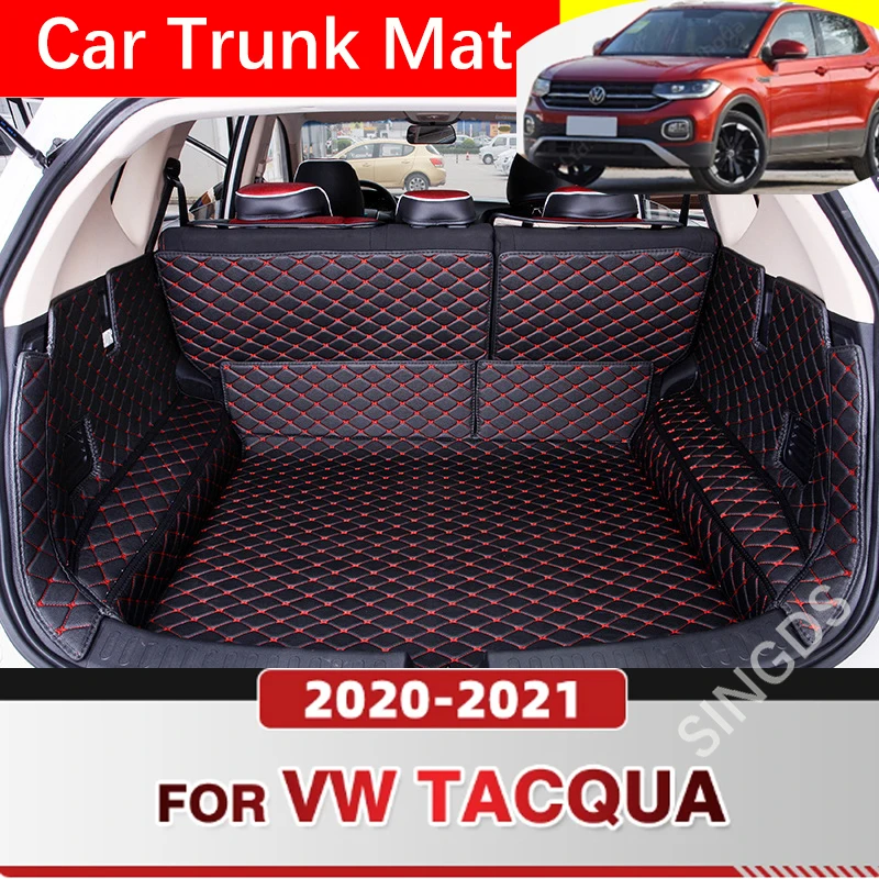 Auto Full Coverage Trunk Mat For VOLKSWAGEN VW Tacqua 2020 2021 Car Boot Cover Pad Cargo Liner Interior Protector Accessories