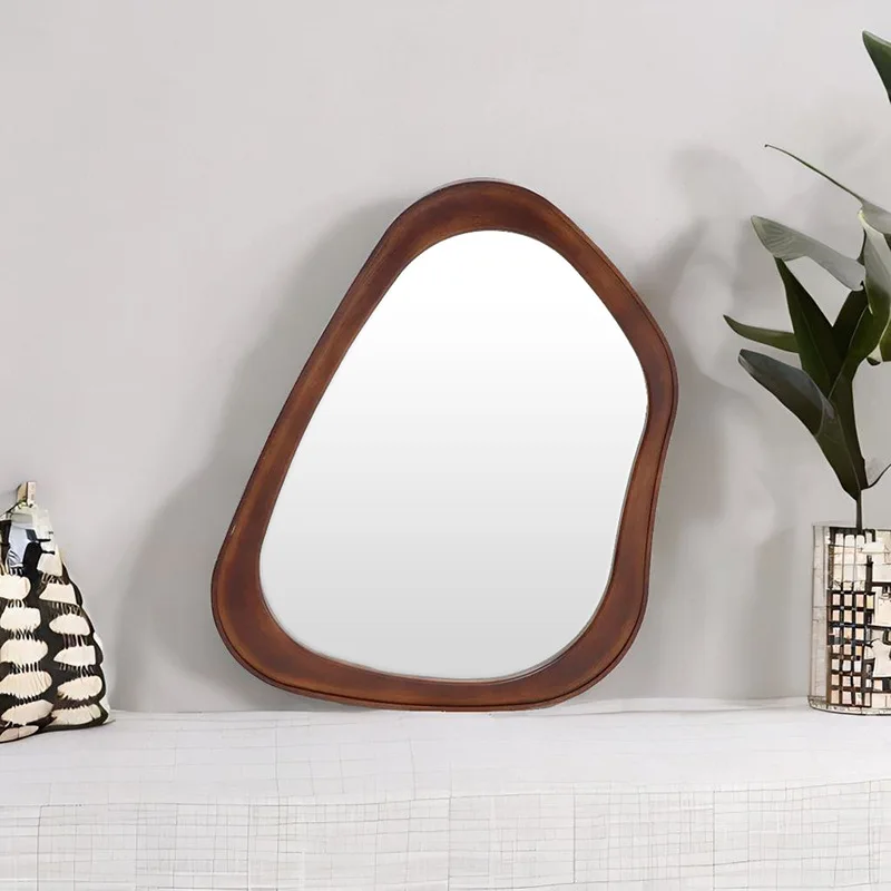 

French shaped small mirror Instagram creative wall sticker irregular decorative mirror minimalist bathroom decoration mirror